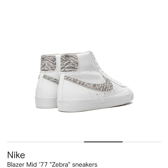 Nike Women’s Blazer Mid '77 Zebra Sneakers Size 8 - Picture 10 of 12